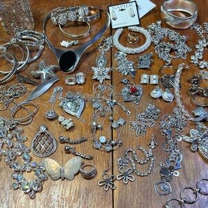 Lot #1 silver tone jewelry